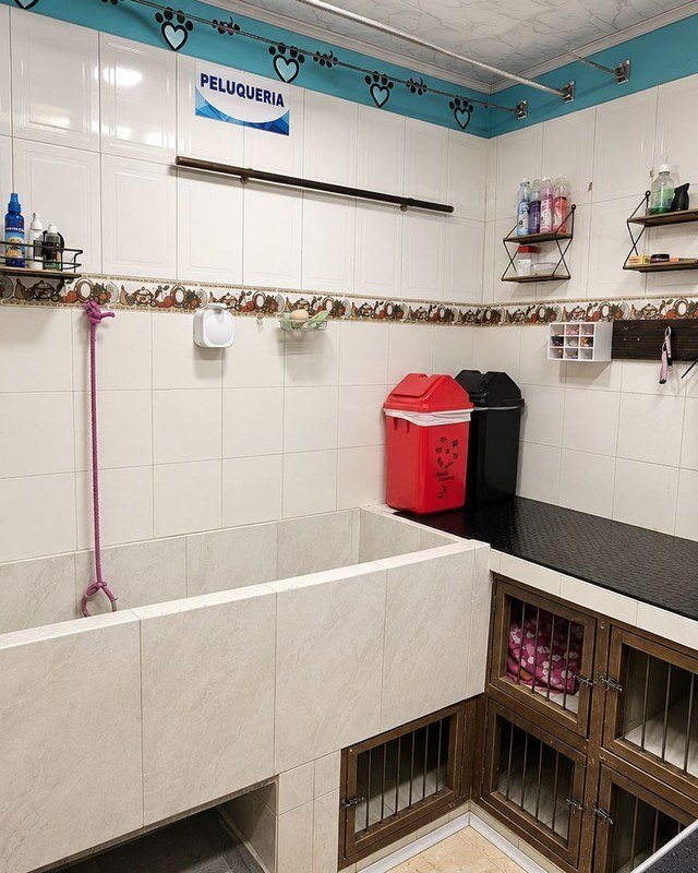 Zona de peluquería y baño en Zoolomascotas Mx